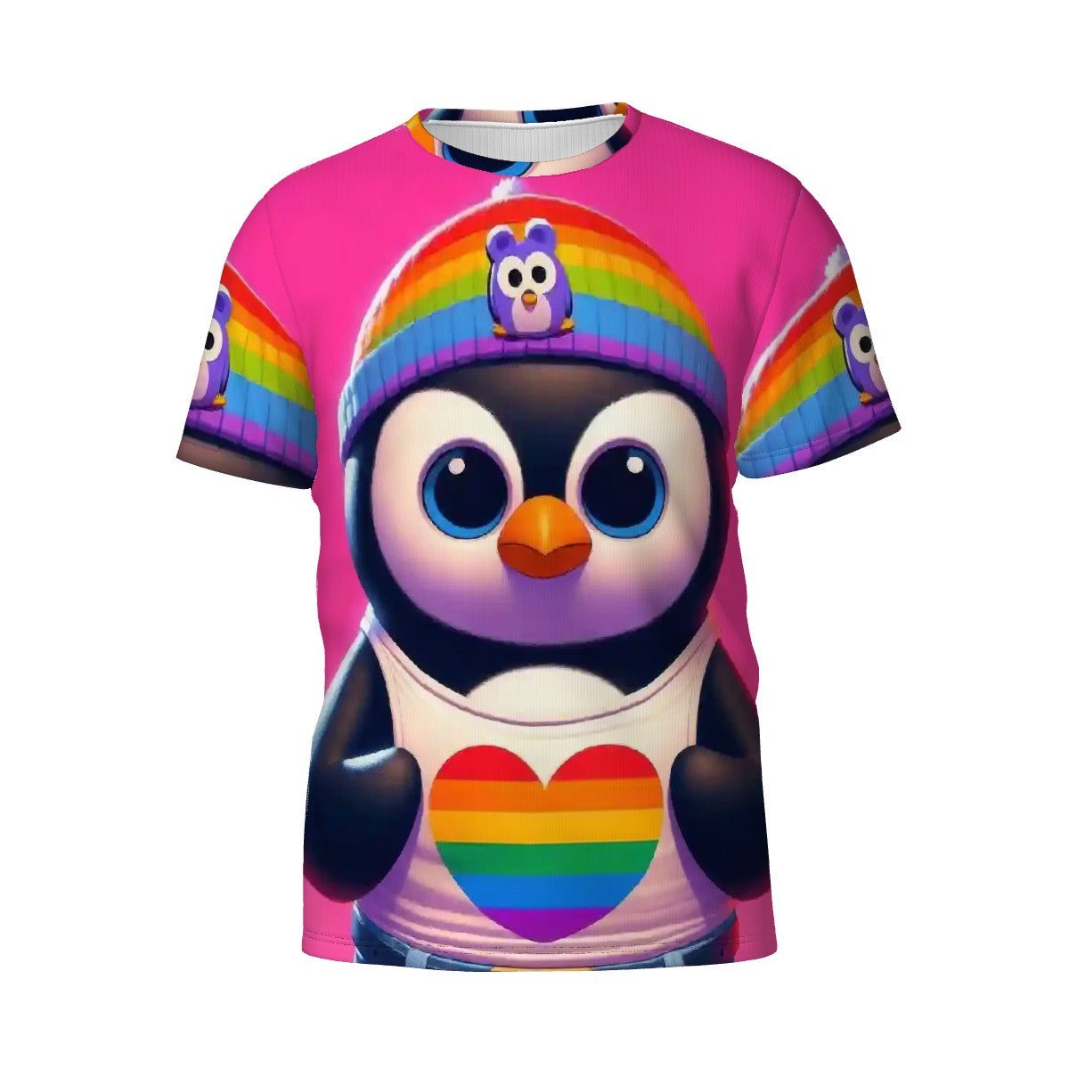 Proud Luz the Penguin Short - Sleeve T-Shirt - Gregg Acini Adoree Designs - T-shirts