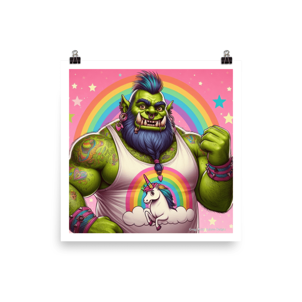 Proud Ogre Photo paper poster - Gregg Acini Adoree Designs - Art