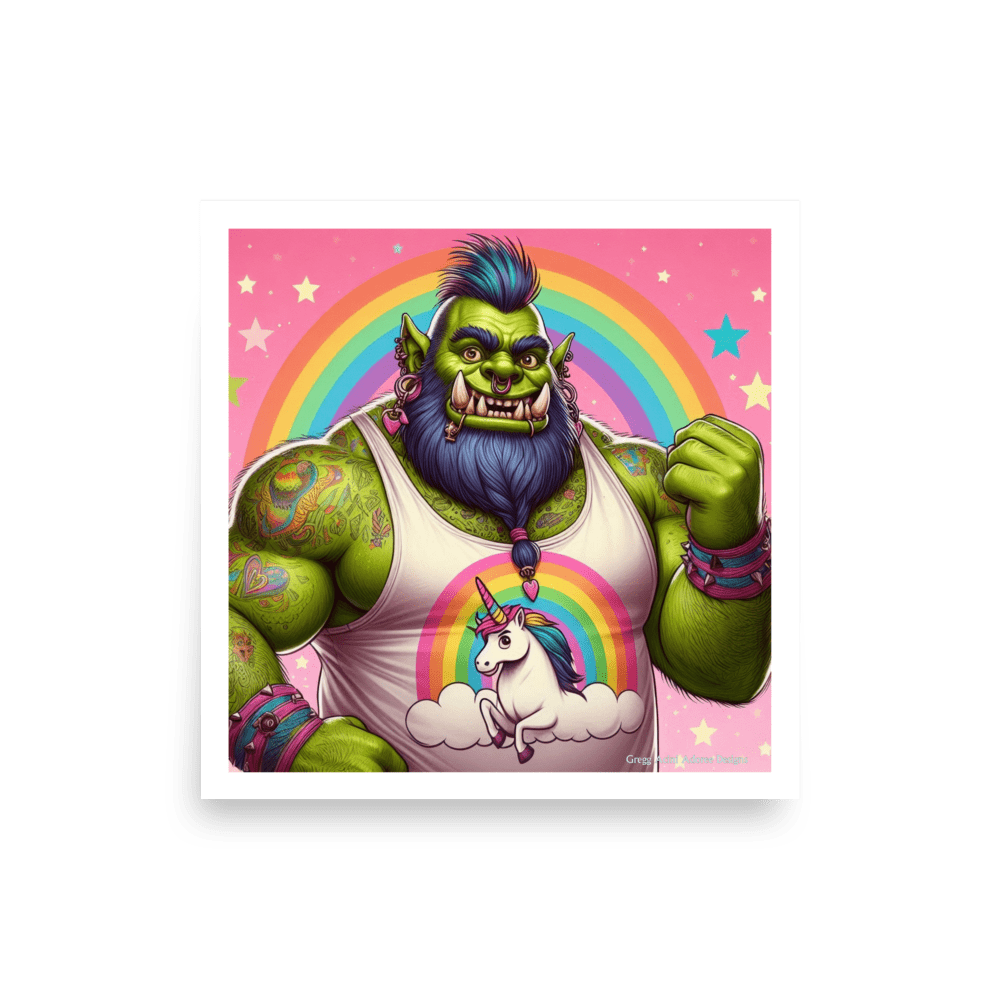 Proud Ogre Photo paper poster - Gregg Acini Adoree Designs - Art