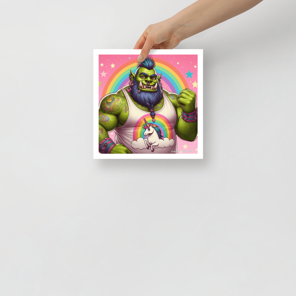Proud Ogre Photo paper poster - Gregg Acini Adoree Designs - Art