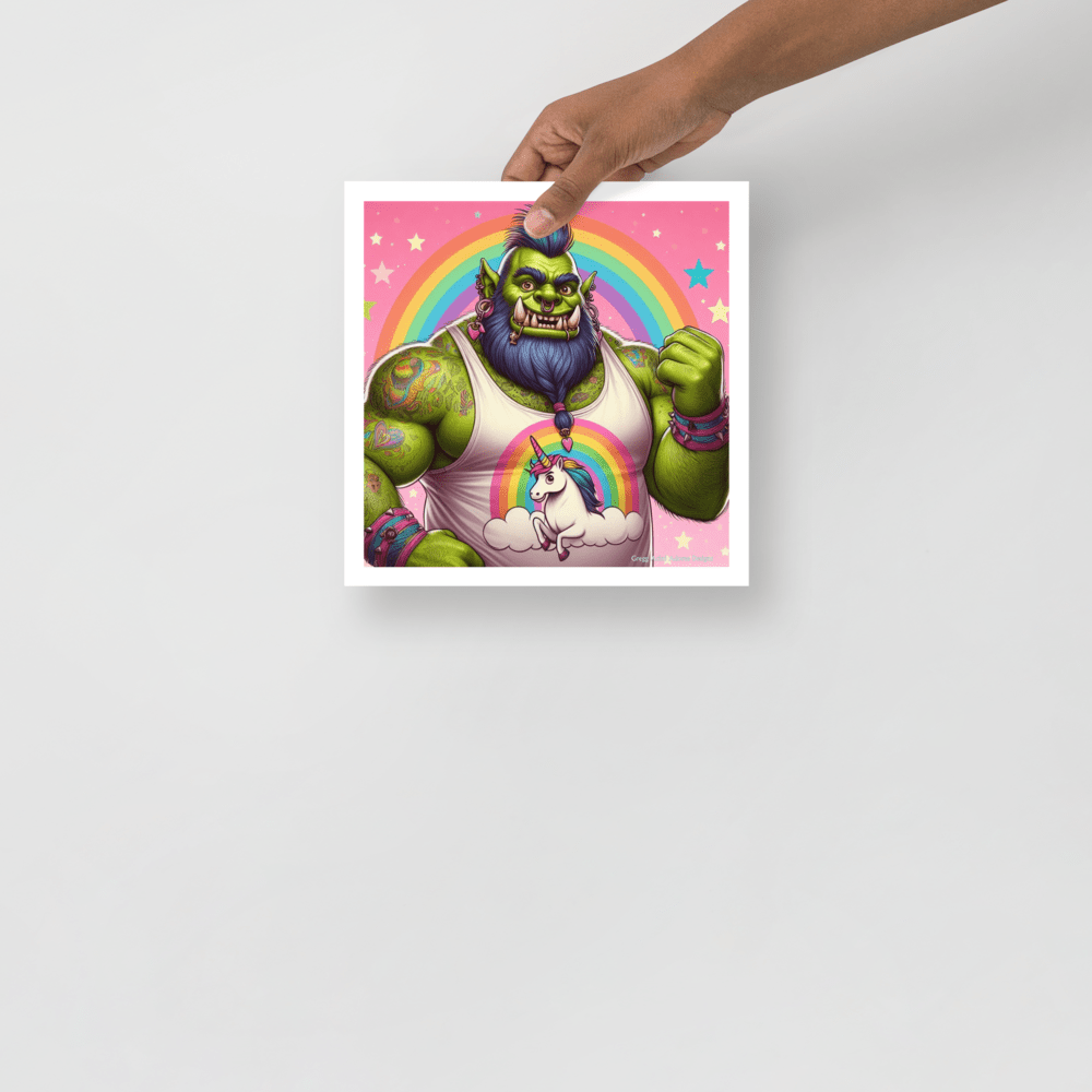 Proud Ogre Photo paper poster - Gregg Acini Adoree Designs - Art