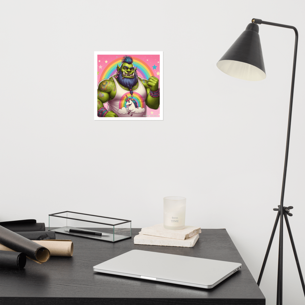 Proud Ogre Photo paper poster - Gregg Acini Adoree Designs - Art