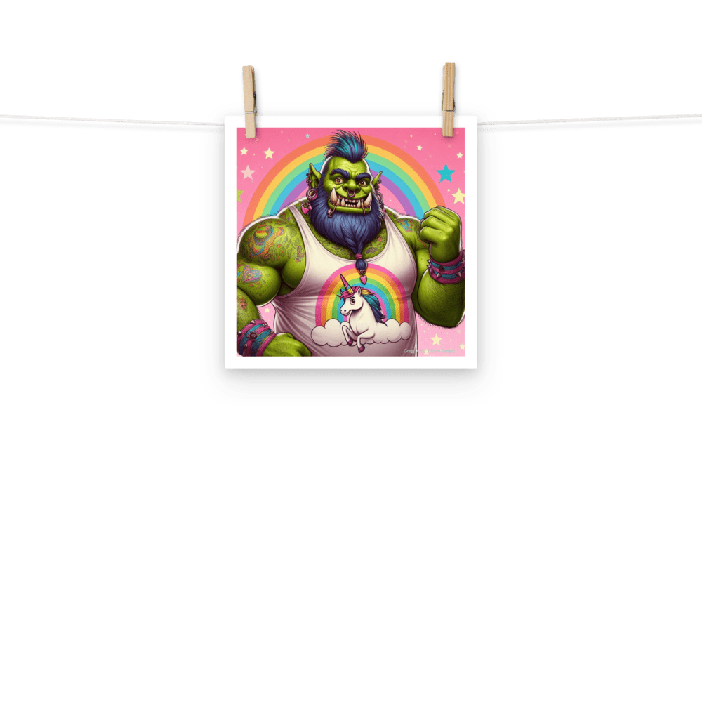 Proud Ogre Photo paper poster - Gregg Acini Adoree Designs - Art