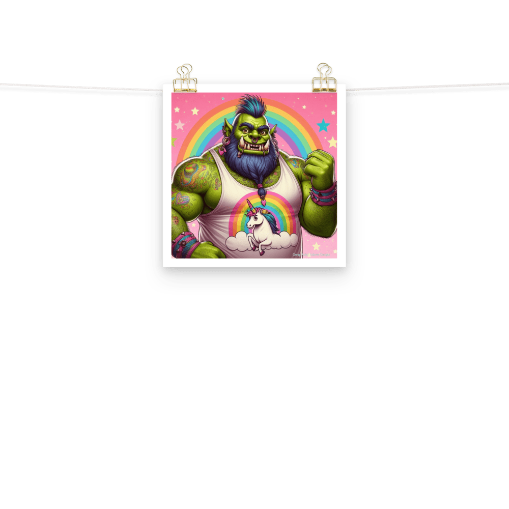 Proud Ogre Photo paper poster - Gregg Acini Adoree Designs - Art