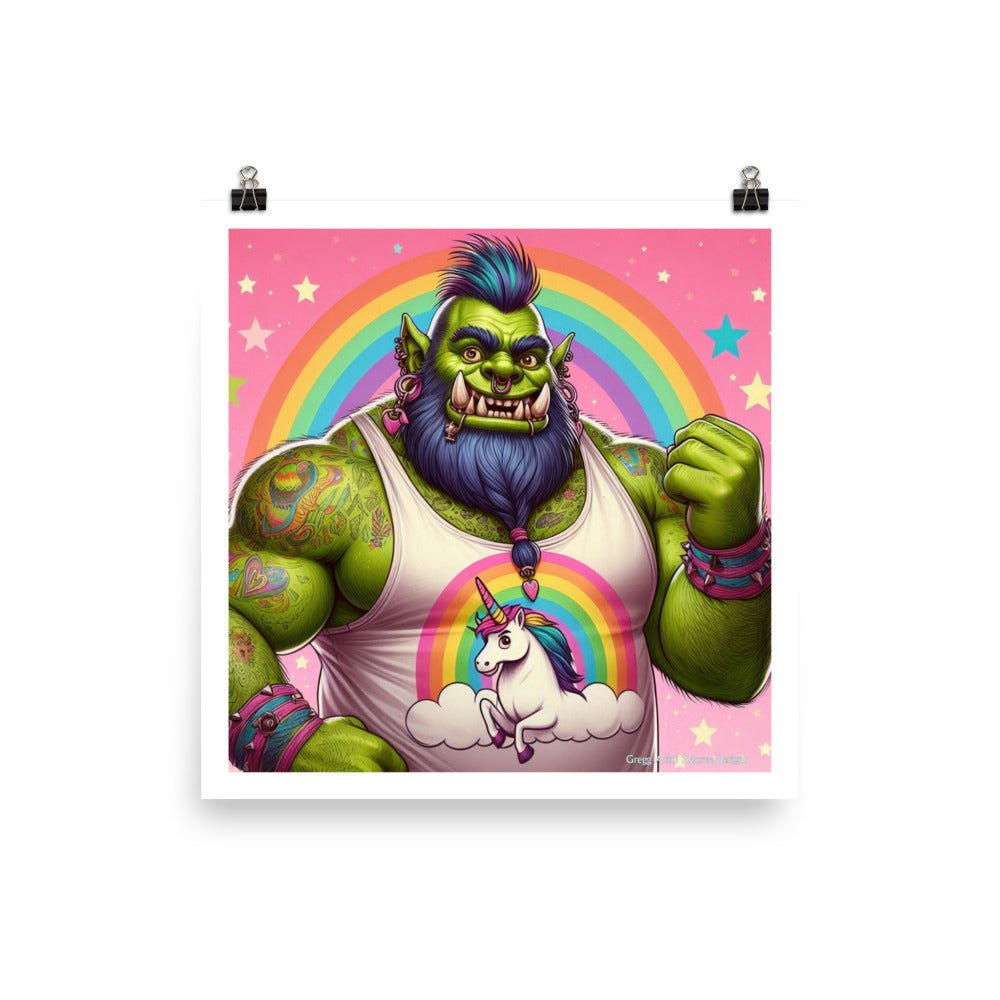 Proud Ogre Photo paper poster - Gregg Acini Adoree Designs - Art