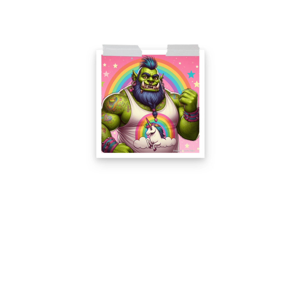 Proud Ogre Photo paper poster - Gregg Acini Adoree Designs - Art