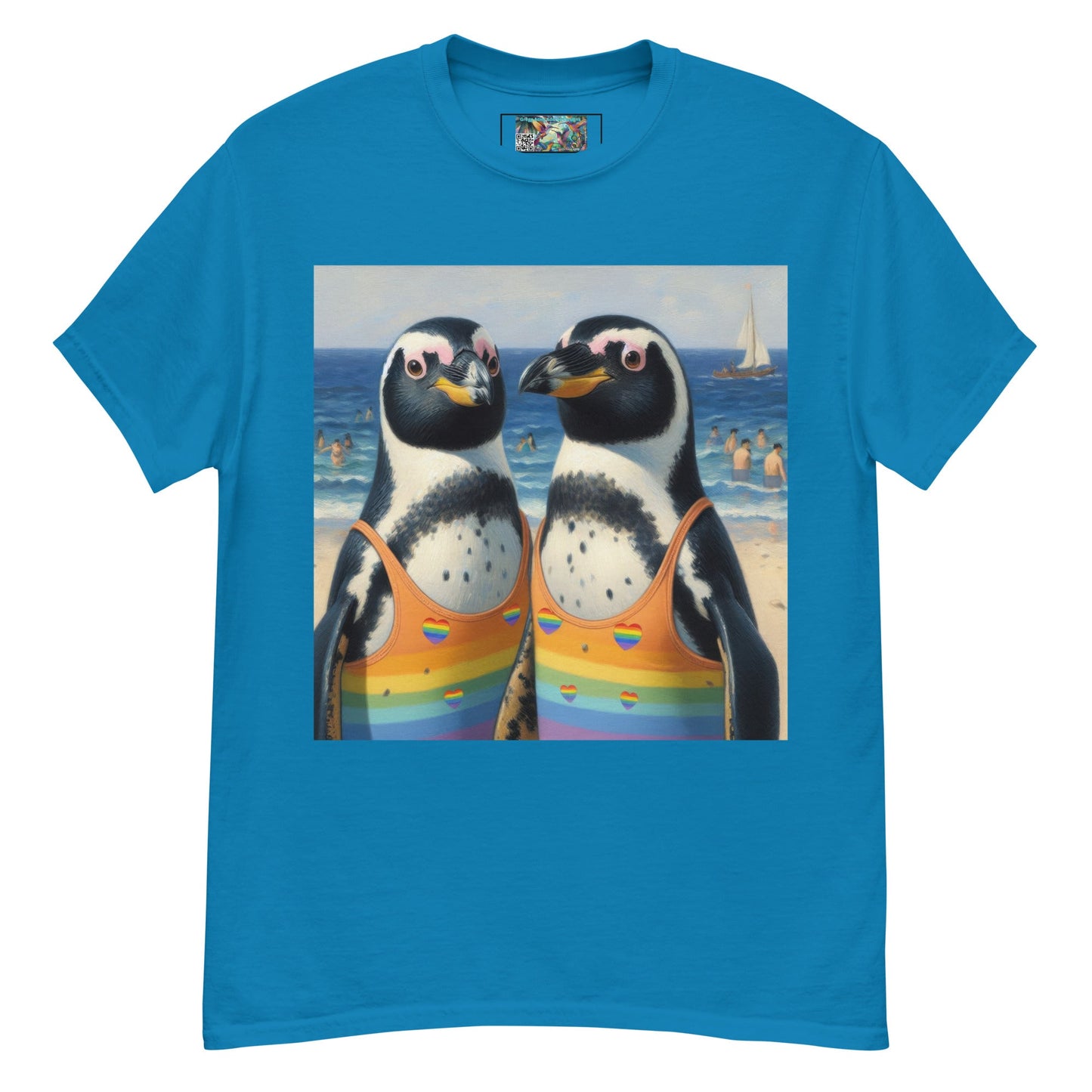Proud Penguins at the Beach Unisex classic tee - Gregg Acini Adoree Designs - T-Shirt
