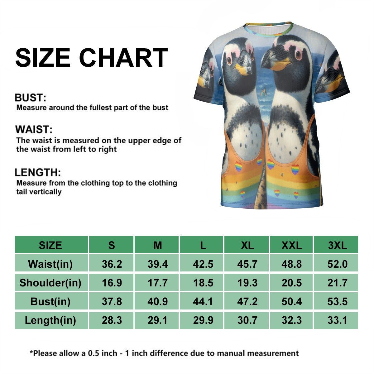 Proud Penguins at the Beach Unisex Short - Sleeve T-Shirt - Gregg Acini Adoree Designs - T-shirts