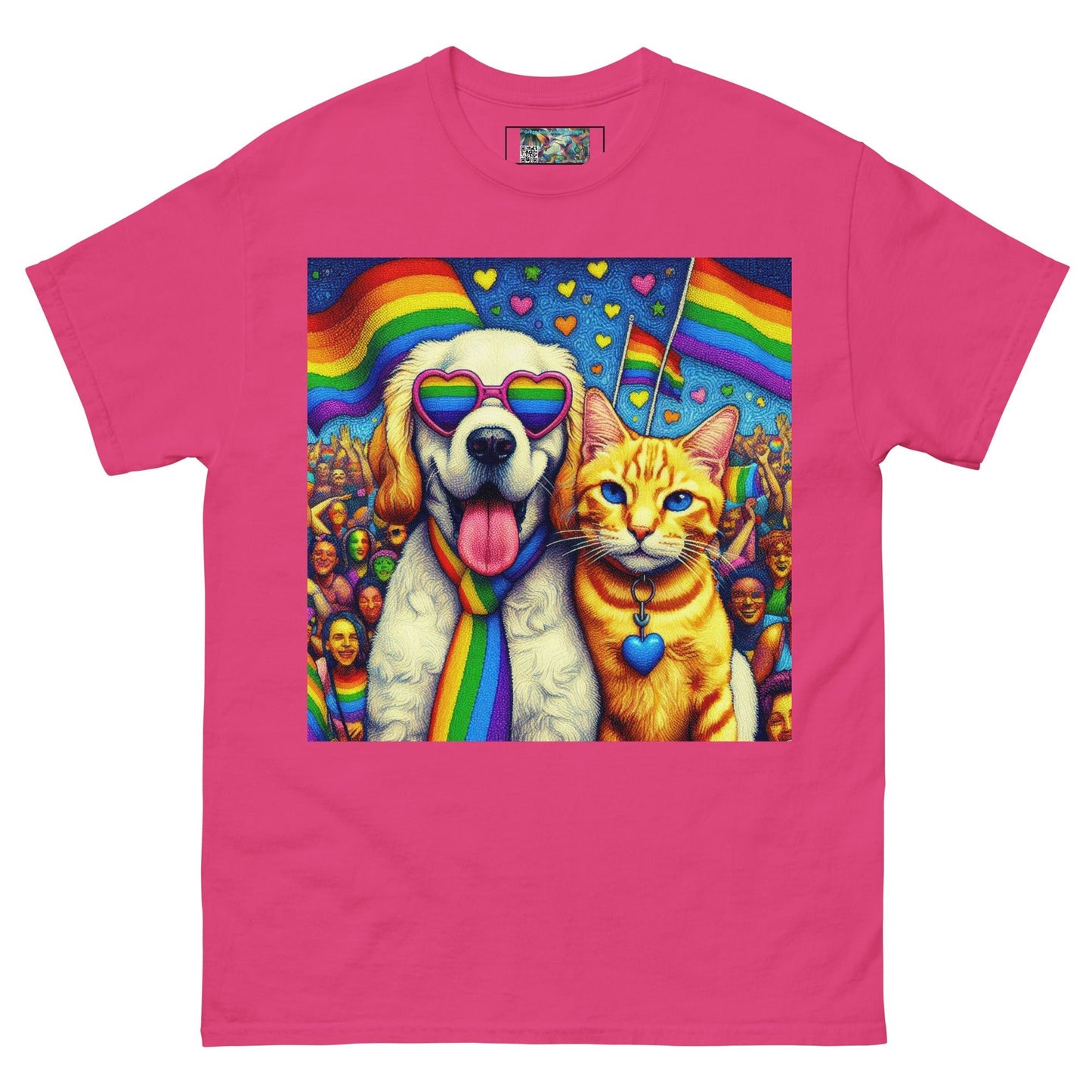 Proud Pet Allies with Heart Glasses Unisex classic tee - Gregg Acini Adoree Designs - T-Shirt