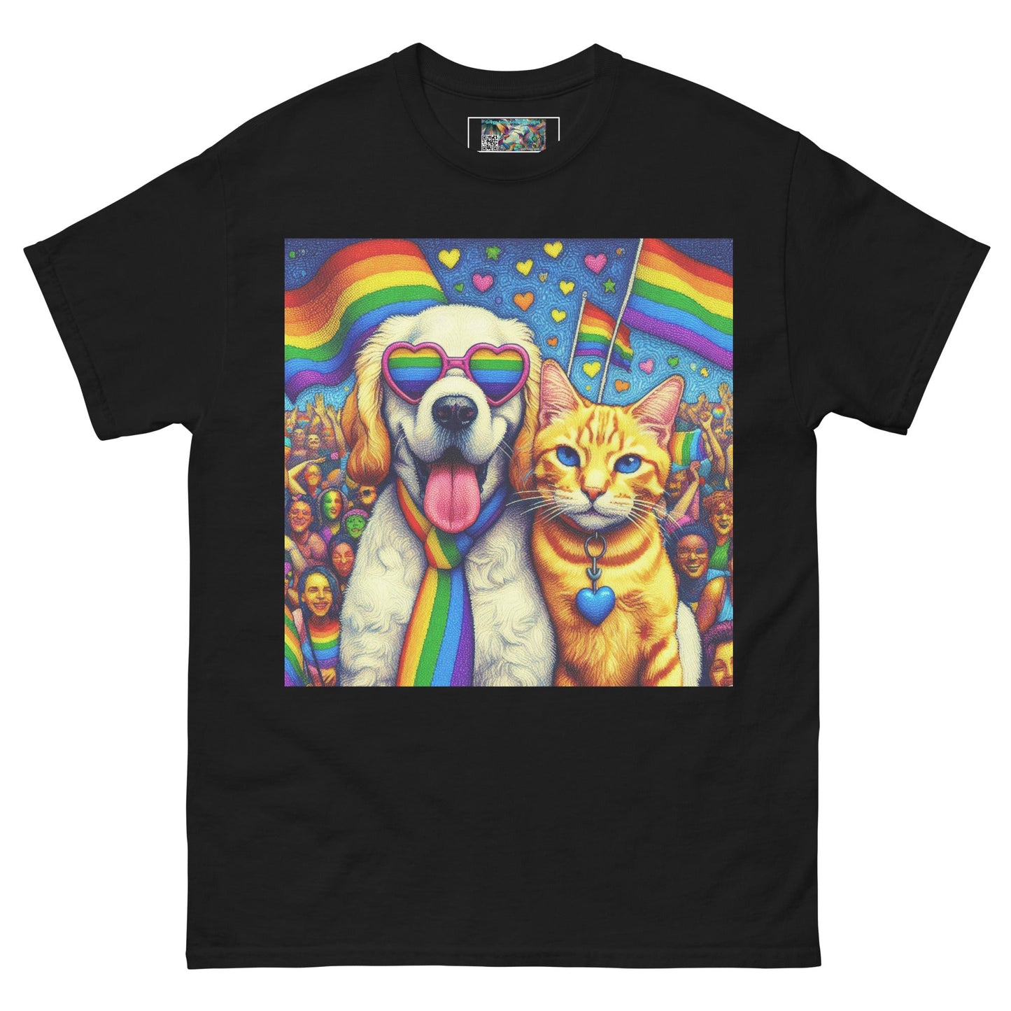 Proud Pet Allies with Heart Glasses Unisex classic tee - Gregg Acini Adoree Designs - T-Shirt