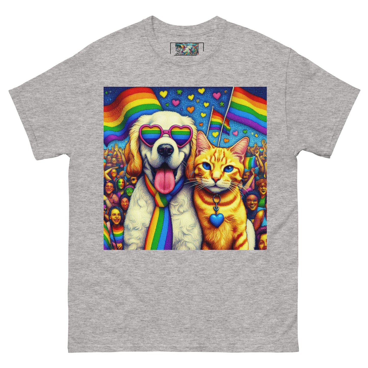 Proud Pet Allies with Heart Glasses Unisex classic tee - Gregg Acini Adoree Designs - T-Shirt