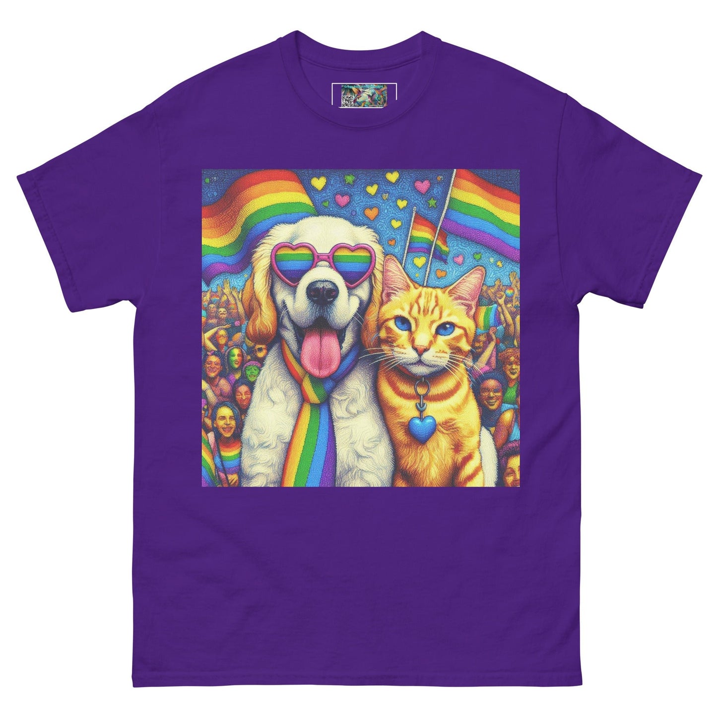 Proud Pet Allies with Heart Glasses Unisex classic tee - Gregg Acini Adoree Designs - T-Shirt