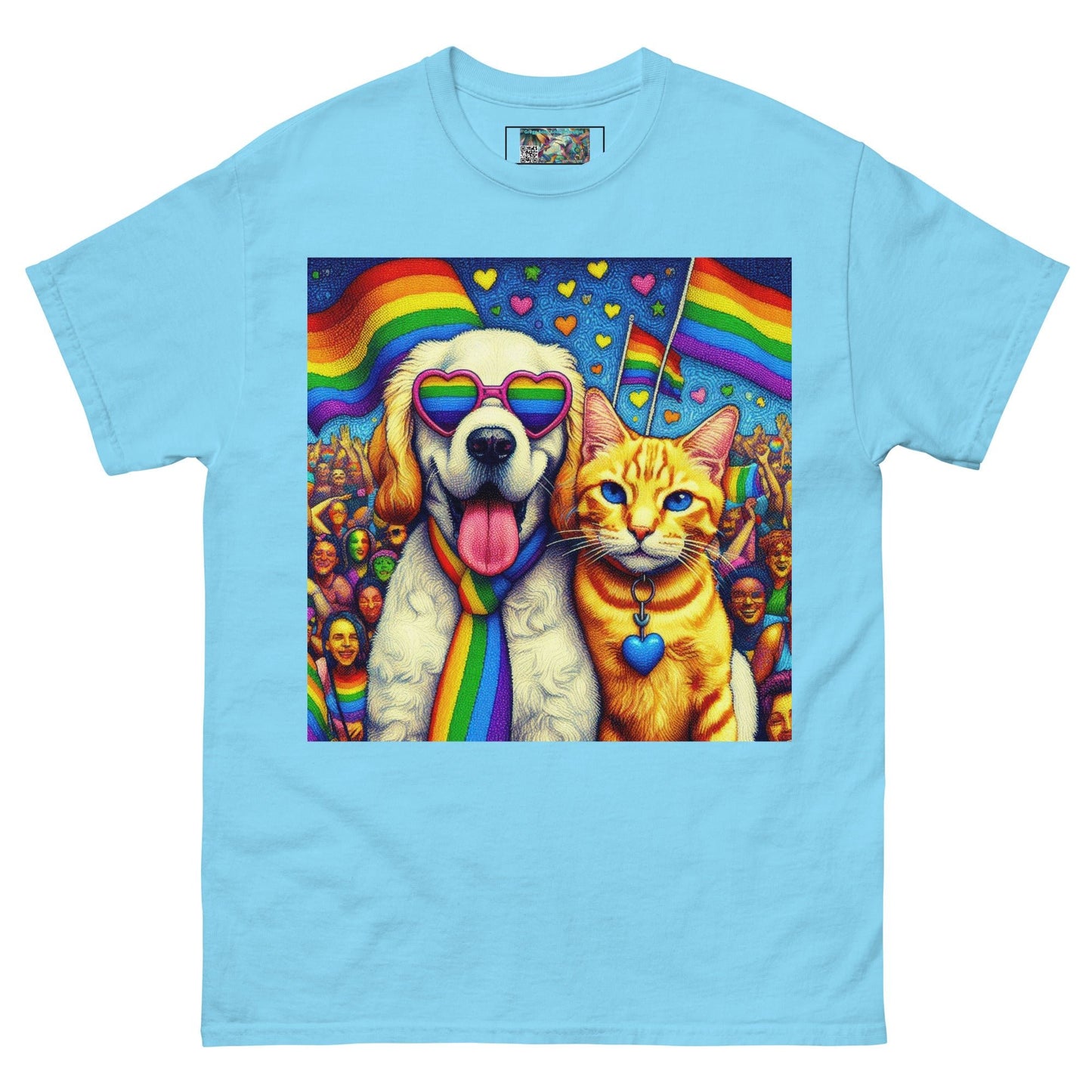 Proud Pet Allies with Heart Glasses Unisex classic tee - Gregg Acini Adoree Designs - T-Shirt