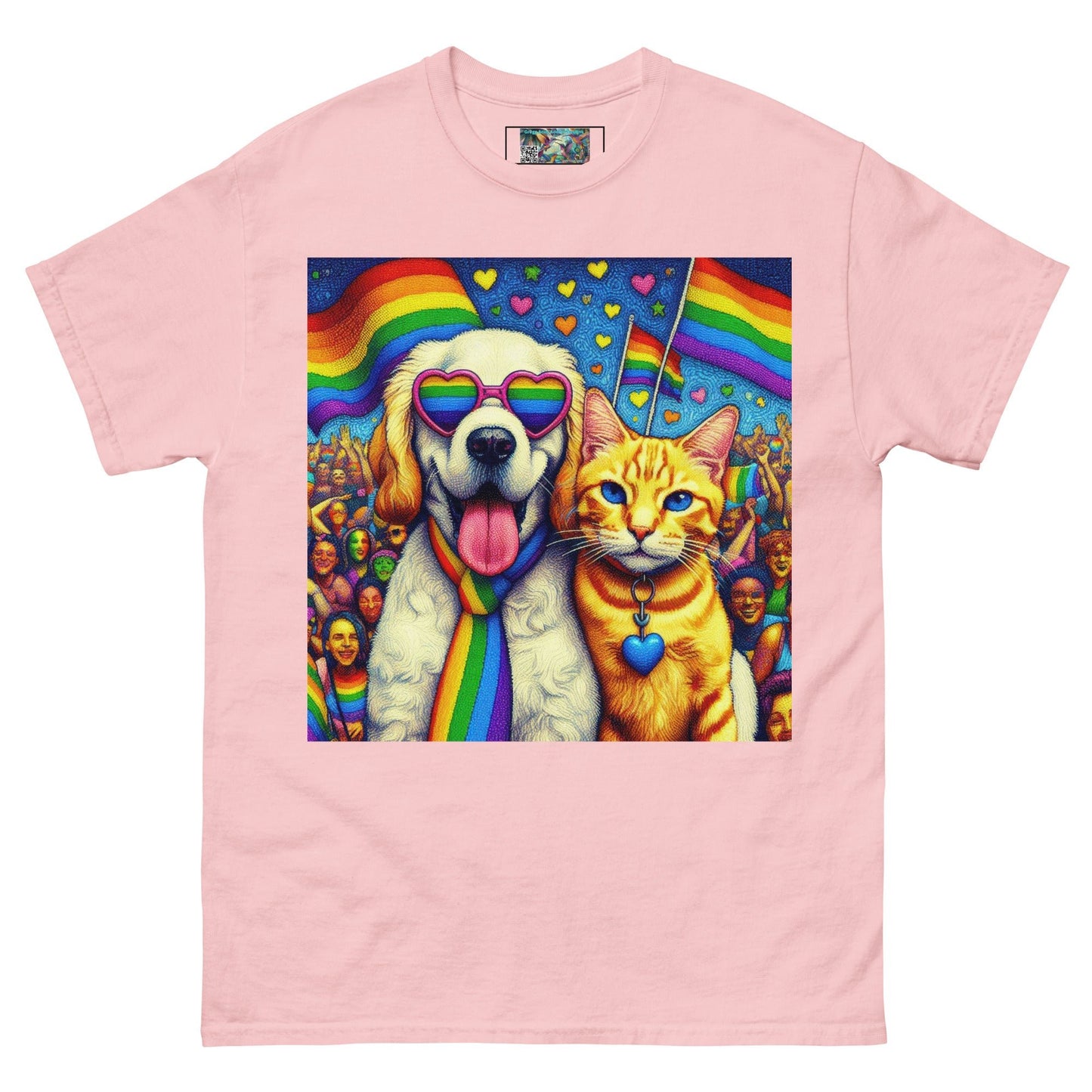 Proud Pet Allies with Heart Glasses Unisex classic tee - Gregg Acini Adoree Designs - T-Shirt