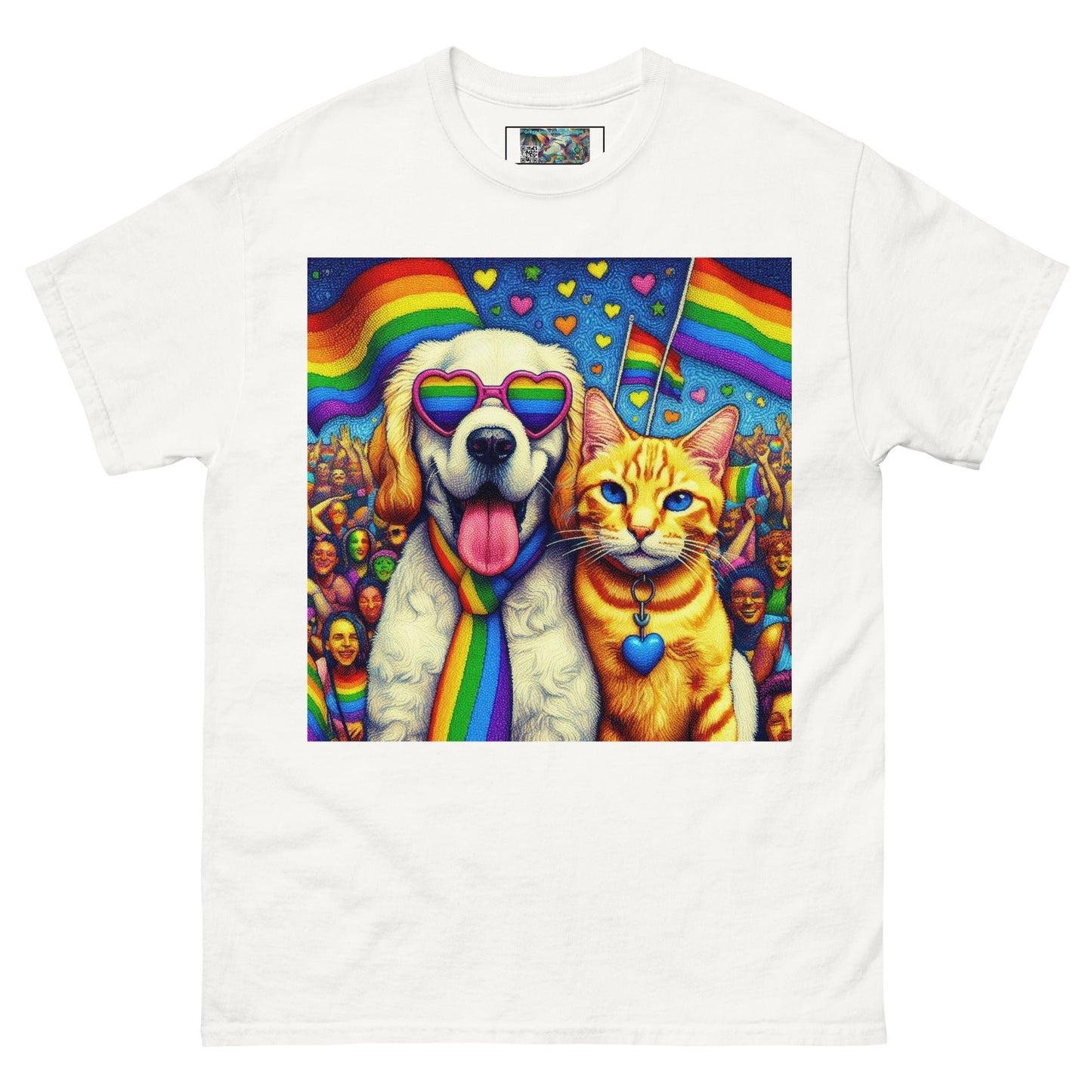 Proud Pet Allies with Heart Glasses Unisex classic tee - Gregg Acini Adoree Designs - T-Shirt