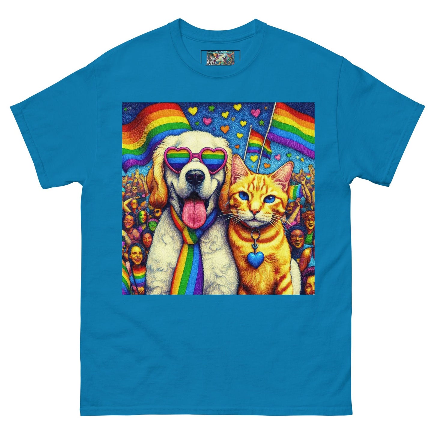 Proud Pet Allies with Heart Glasses Unisex classic tee - Gregg Acini Adoree Designs - T-Shirt