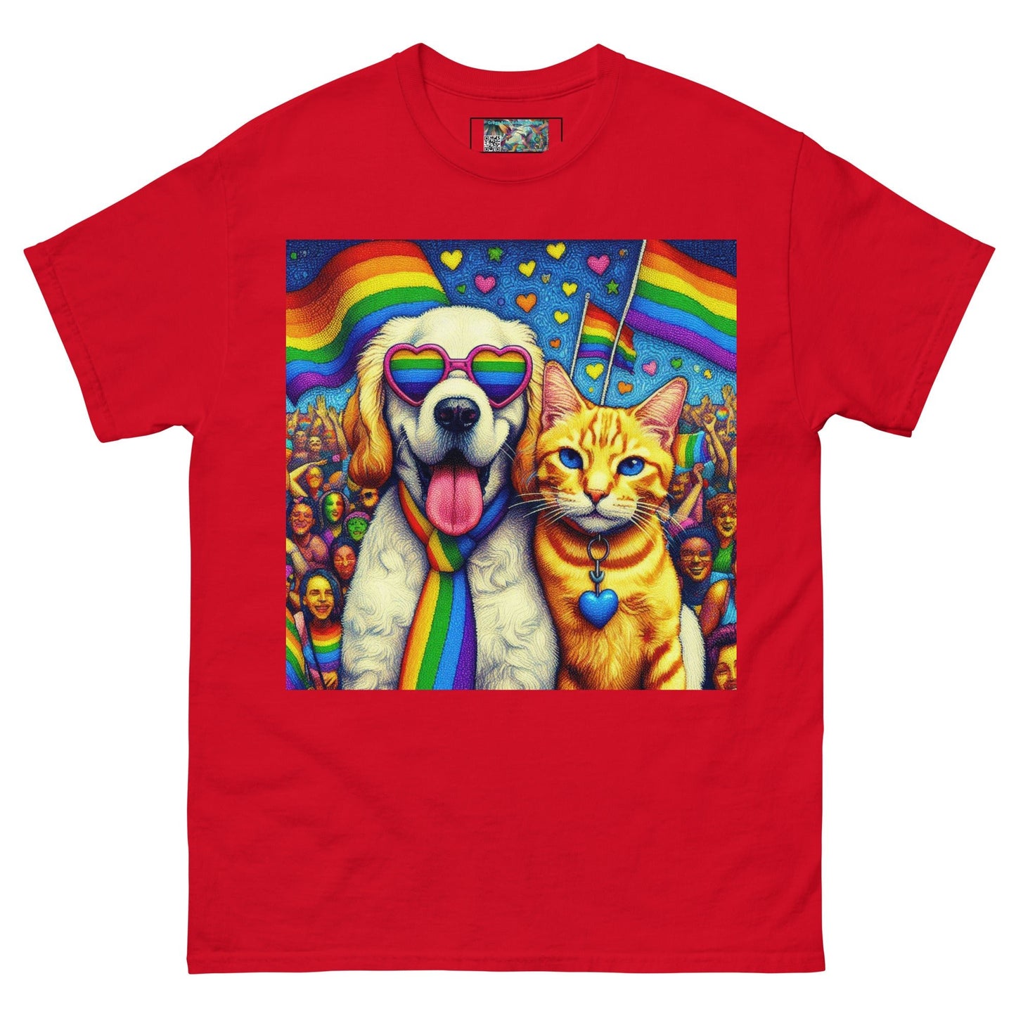 Proud Pet Allies with Heart Glasses Unisex classic tee - Gregg Acini Adoree Designs - T-Shirt