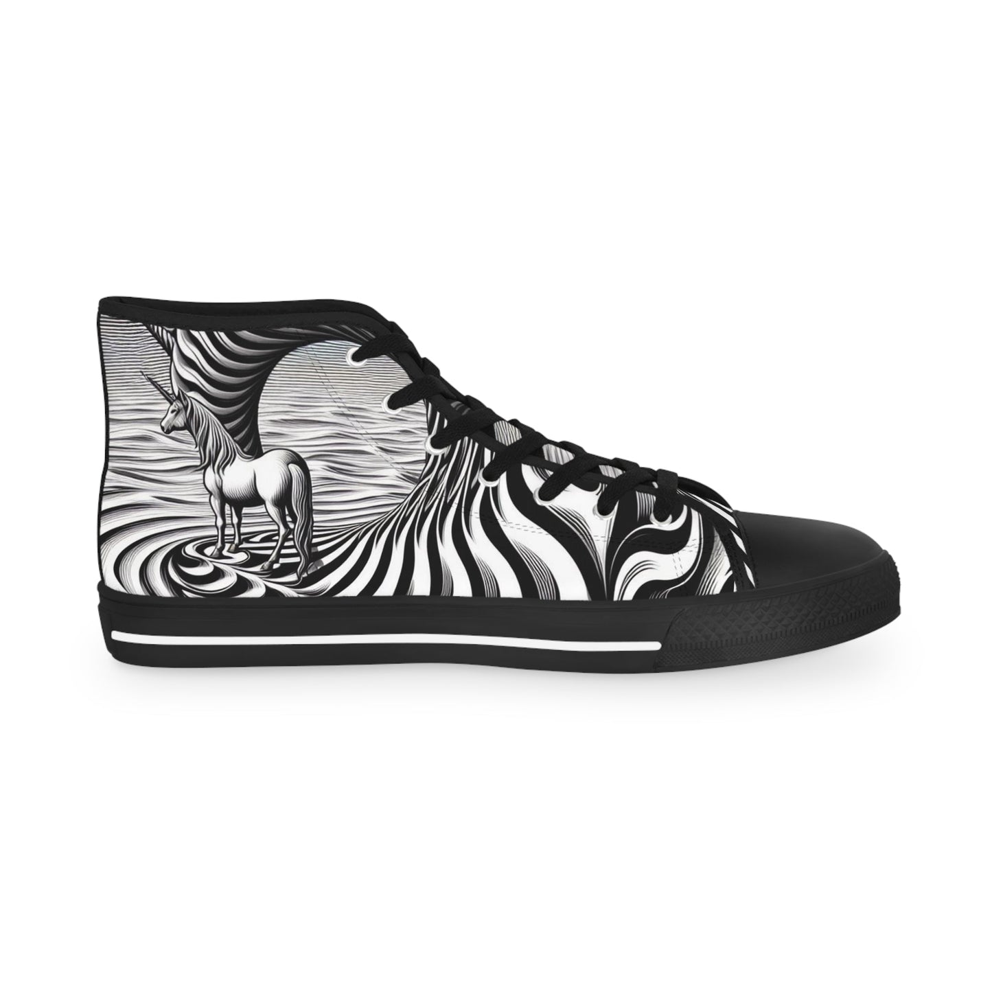 Psychedelic Wave Design High Top Sneakers - Gregg Acini Adoree Designs - Shoes