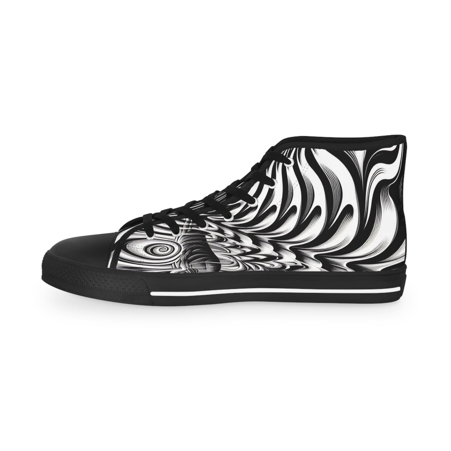 Psychedelic Wave Design High Top Sneakers - Gregg Acini Adoree Designs - Shoes