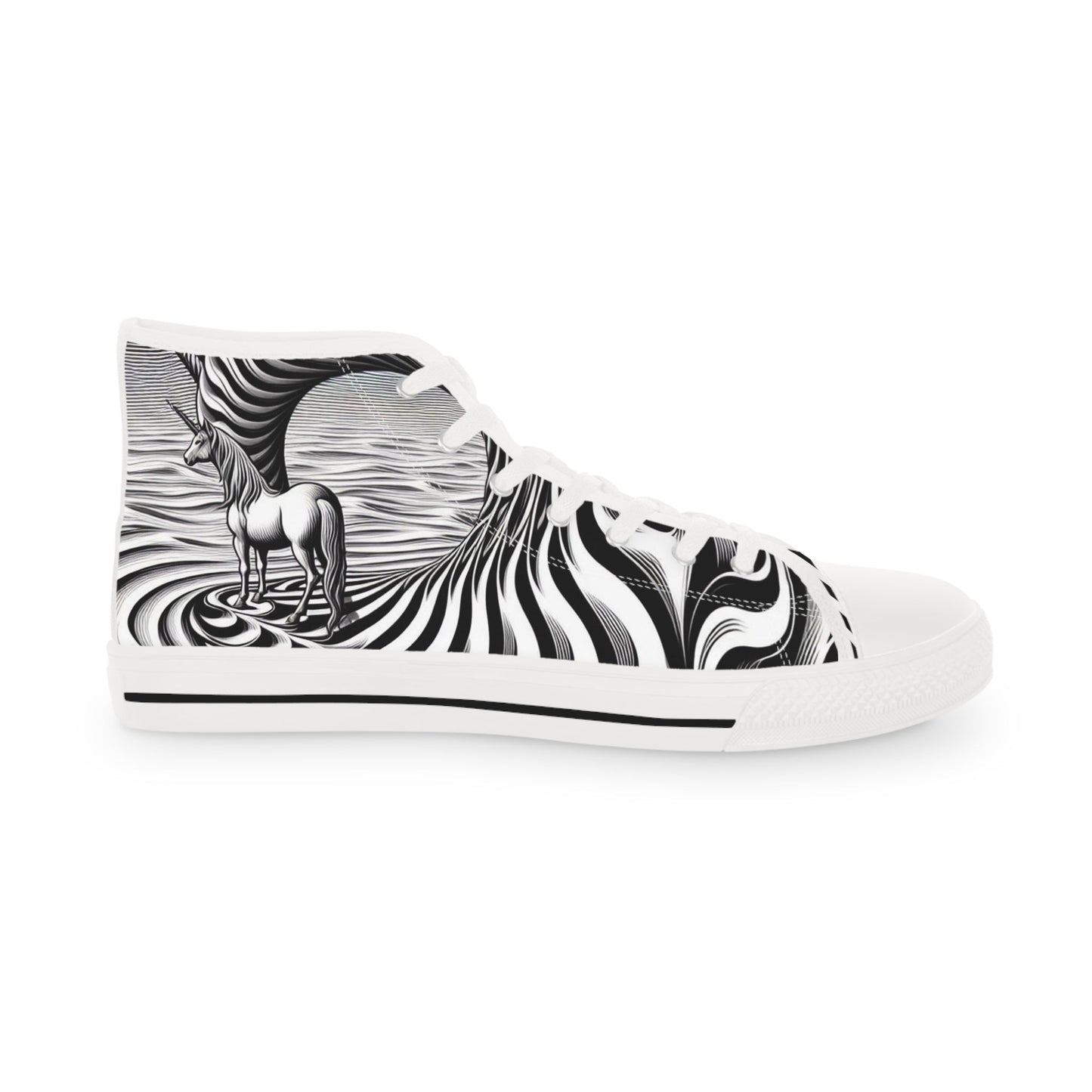 Psychedelic Wave Design High Top Sneakers - Gregg Acini Adoree Designs - Shoes