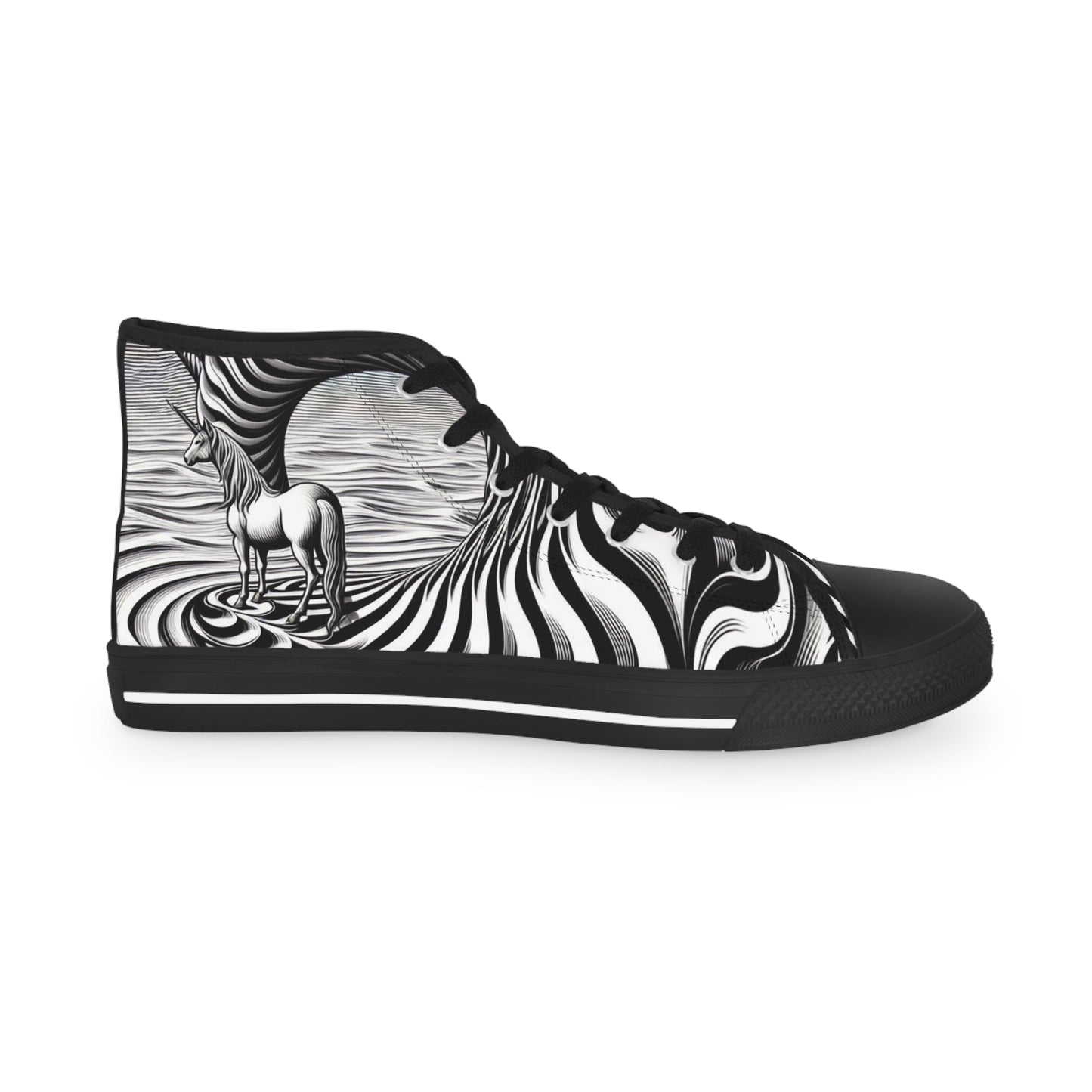 Psychedelic Wave Design High Top Sneakers - Gregg Acini Adoree Designs - Shoes