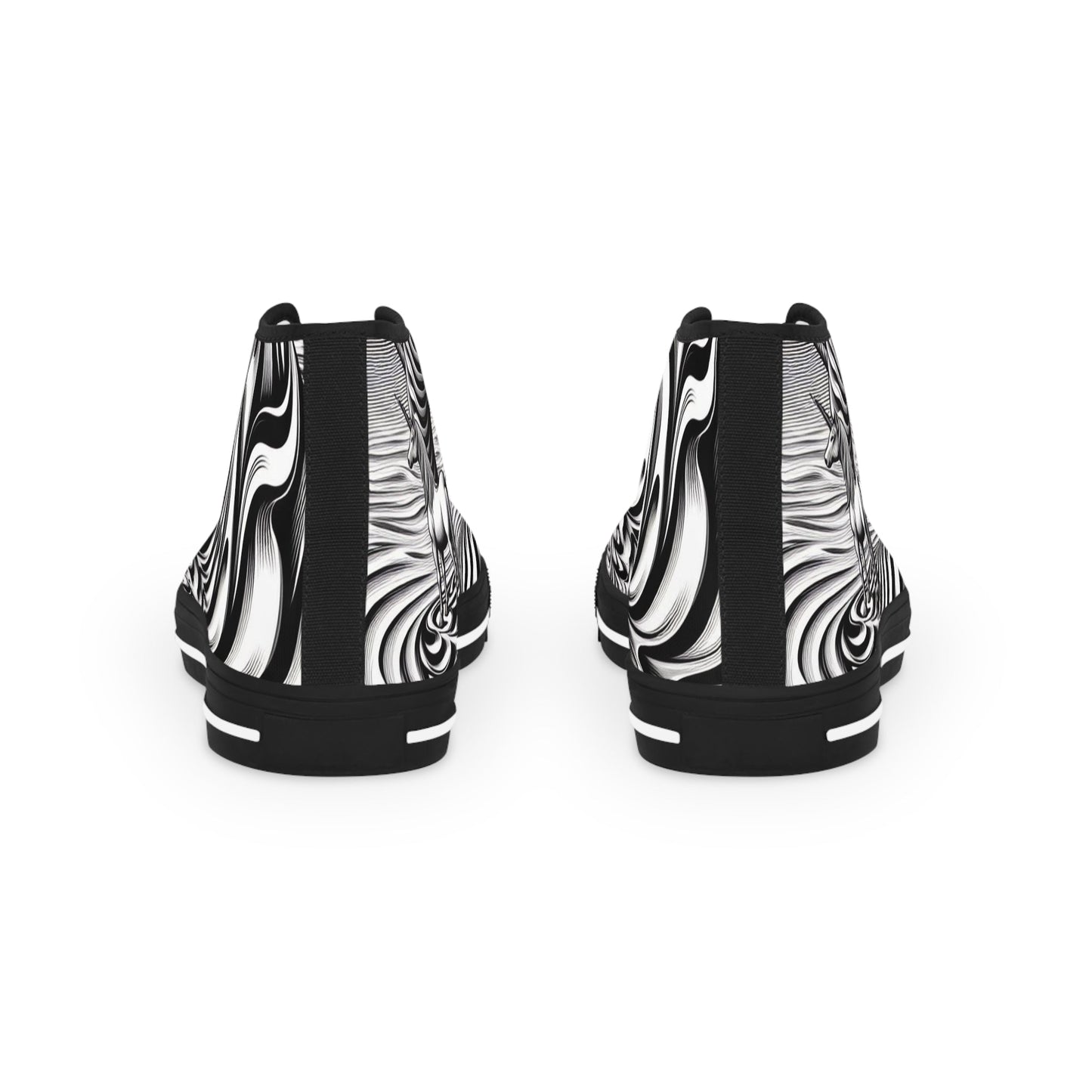 Psychedelic Wave Design High Top Sneakers - Gregg Acini Adoree Designs - Shoes