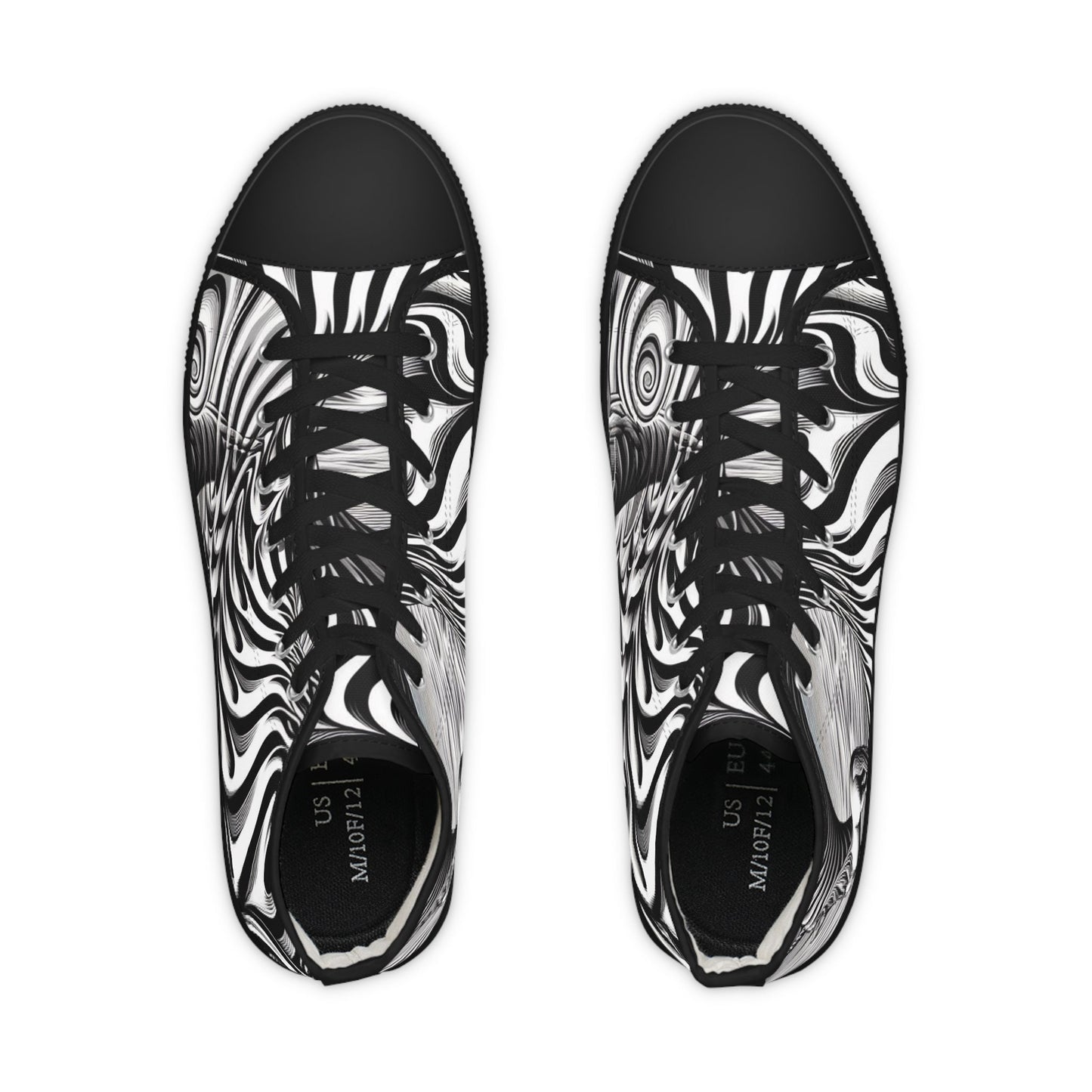 Psychedelic Wave Design High Top Sneakers - Gregg Acini Adoree Designs - Shoes