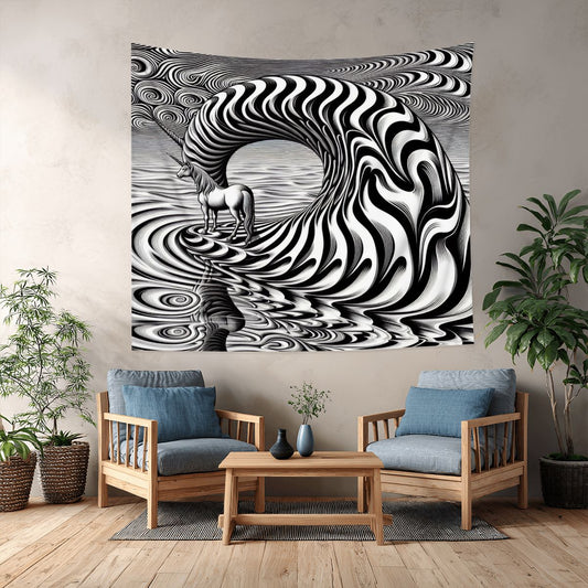 Psychedelic Wave Lightweight Wall Tapestry (Fabric Wall Hanging - USA) - Gregg Acini Adoree Designs - Wall Coverings