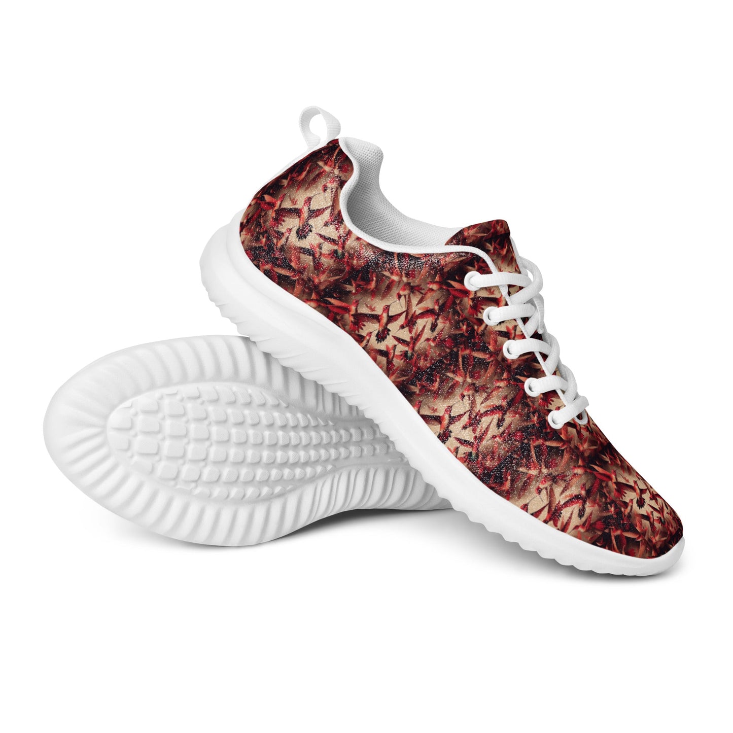 Red Hummingbirds Men’s athletic shoes by Gregg Acini Adoree Designs - Gregg Acini Adoree Designs - Shoes