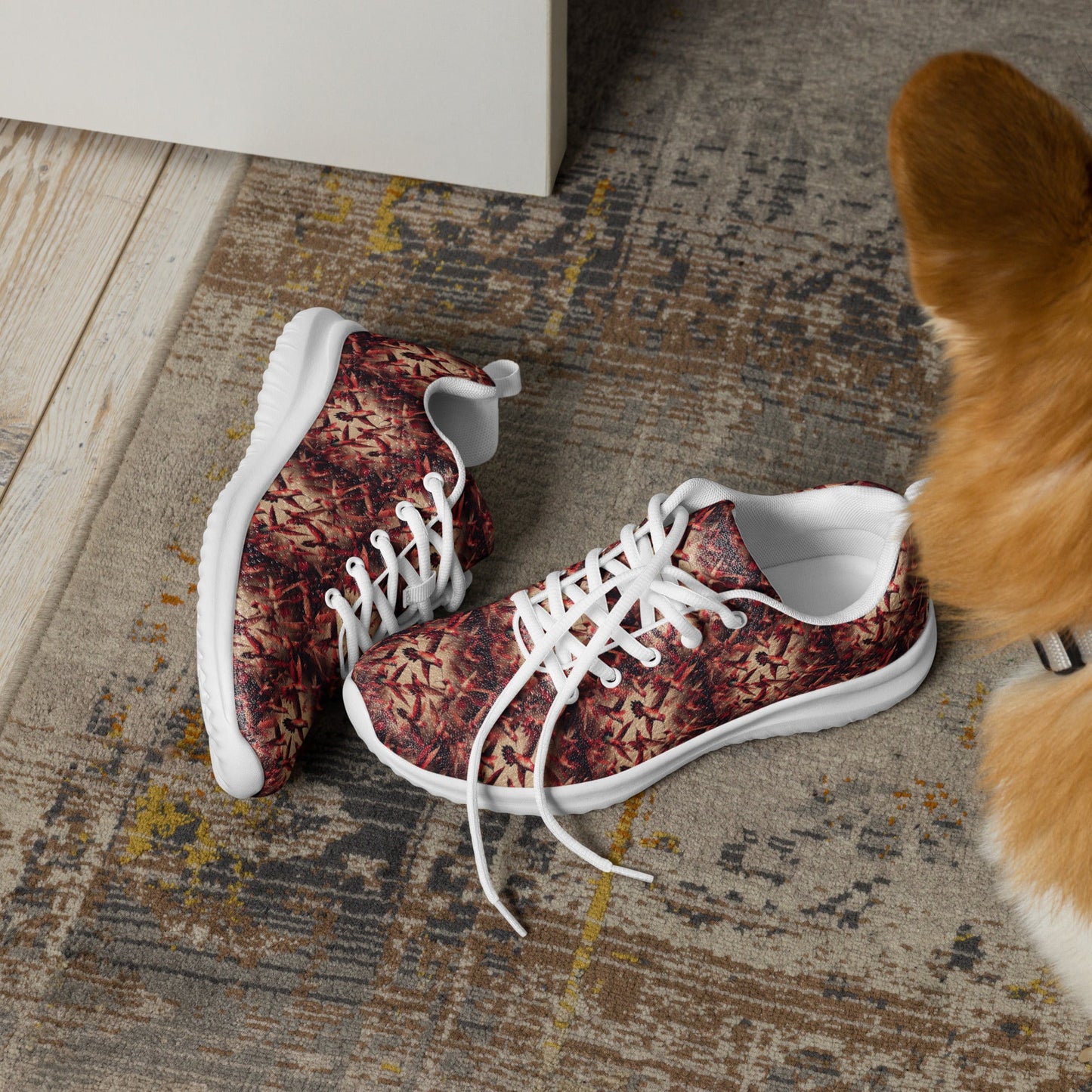 Red Hummingbirds Men’s athletic shoes by Gregg Acini Adoree Designs - Gregg Acini Adoree Designs - Shoes