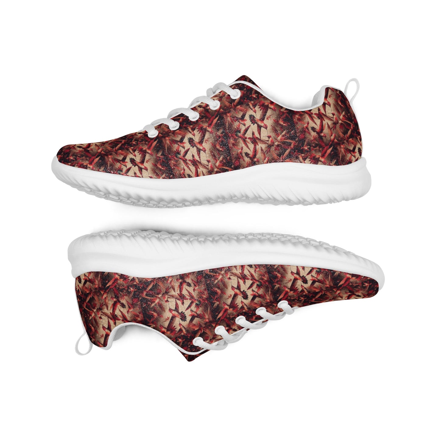 Red Hummingbirds Men’s athletic shoes by Gregg Acini Adoree Designs - Gregg Acini Adoree Designs - Shoes