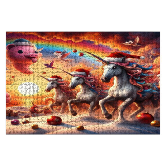 Seasons Greetings Wooden Jigsaw Puzzles 1000 pcs - Gregg Acini Adoree Designs - Jigsaw Puzzle