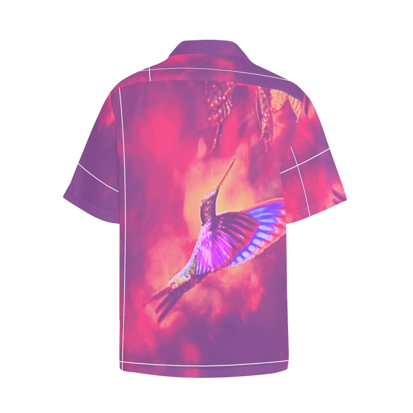 Shrine Hummingbird Hawaiian Shirt with Chest Pocket & Merged Design - Gregg Acini Adoree Designs - Hawaiian Shirt - Merged Design&Chest Pocket