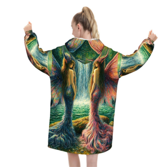 Sisters Adult Blanket Hoodie - Gregg Acini Adoree Designs - Hooded Blanket