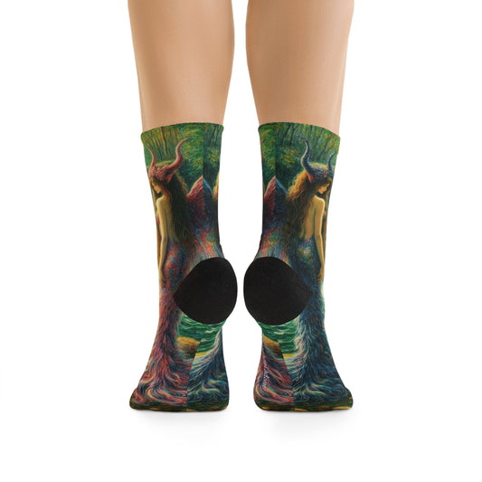 Sisters Eco - Friendly Art Socks - Artistic Recycled Poly Socks - Gregg Acini Adoree Designs - All Over Prints