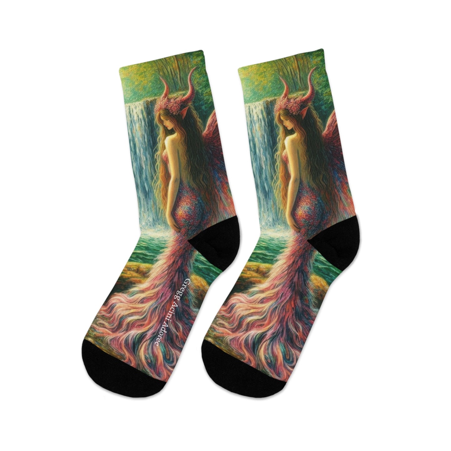 Sisters Eco - Friendly Art Socks - Artistic Recycled Poly Socks - Gregg Acini Adoree Designs - All Over Prints
