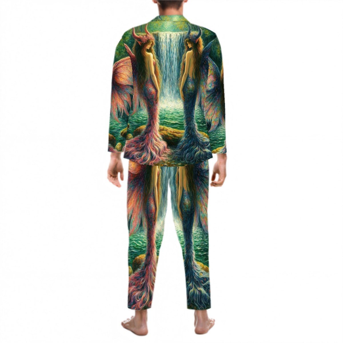 Sisters Long Sleeved Pajamas for Men Set - Gregg Acini Adoree Designs - Men's Pajamas