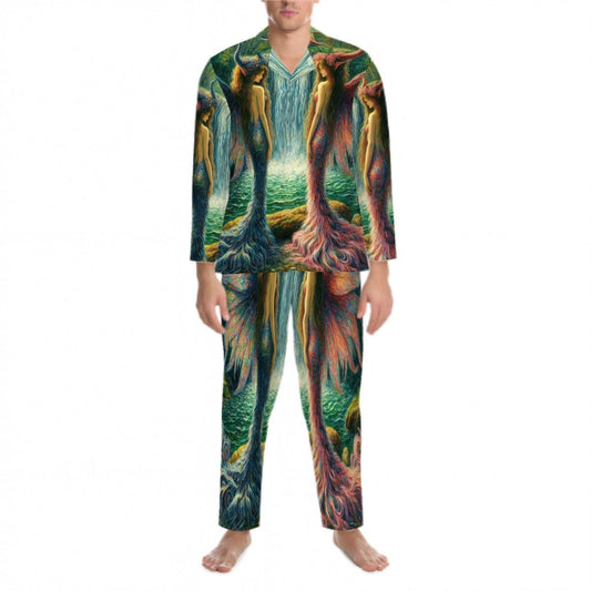 Sisters Long Sleeved Pajamas for Men Set - Gregg Acini Adoree Designs - Men's Pajamas