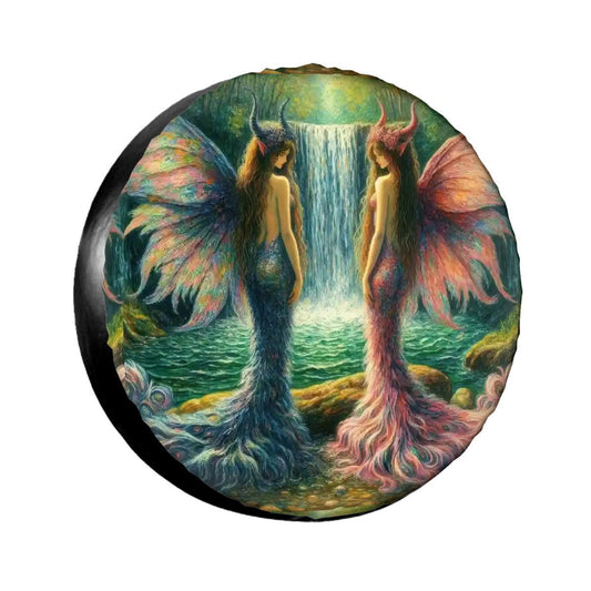 Sisters - Thickened Spare Tire Cover - Gregg Acini Adoree Designs - Spare Tire Cover