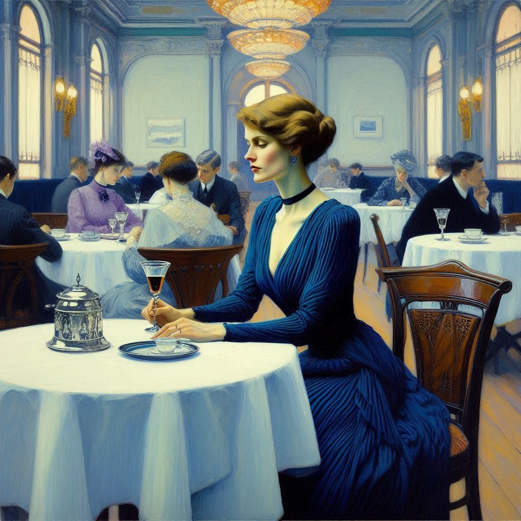 Study of Ladies in a Cafe - Gregg Acini Adoree Designs -