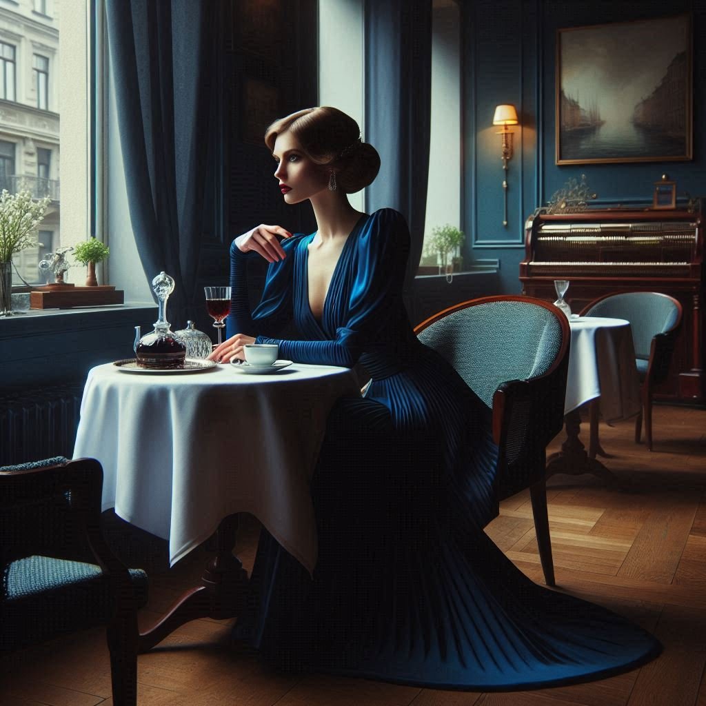 Study of Ladies in a Cafe - Gregg Acini Adoree Designs -