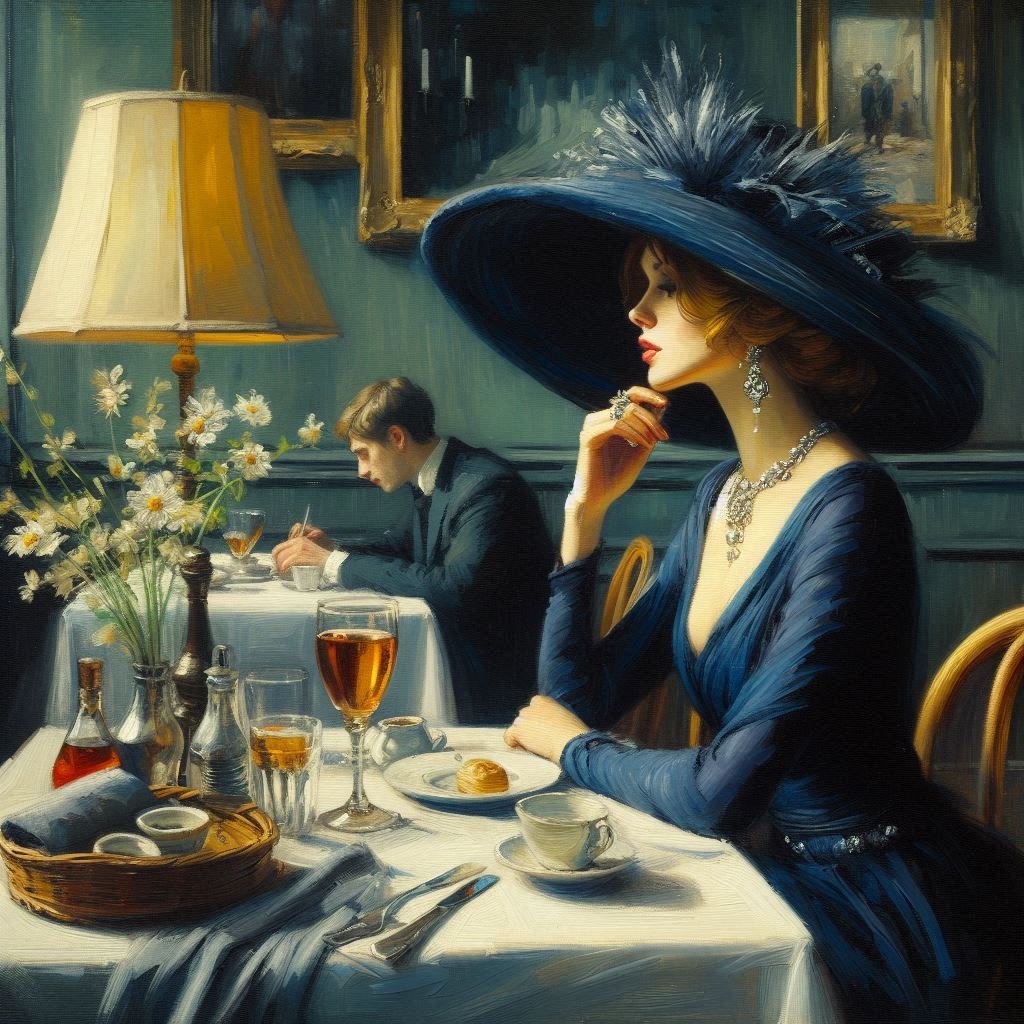 Study of Ladies in a Cafe - Gregg Acini Adoree Designs -