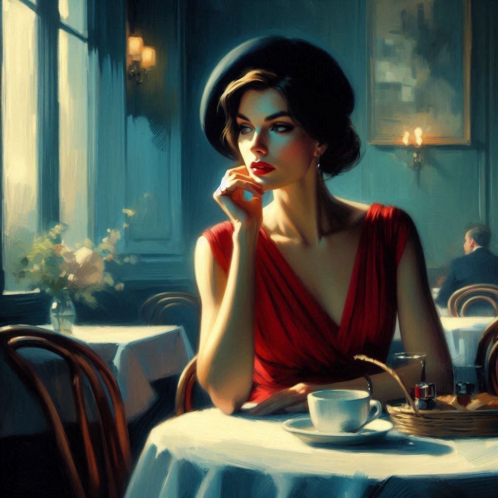 Study of Ladies in a Cafe - Gregg Acini Adoree Designs -