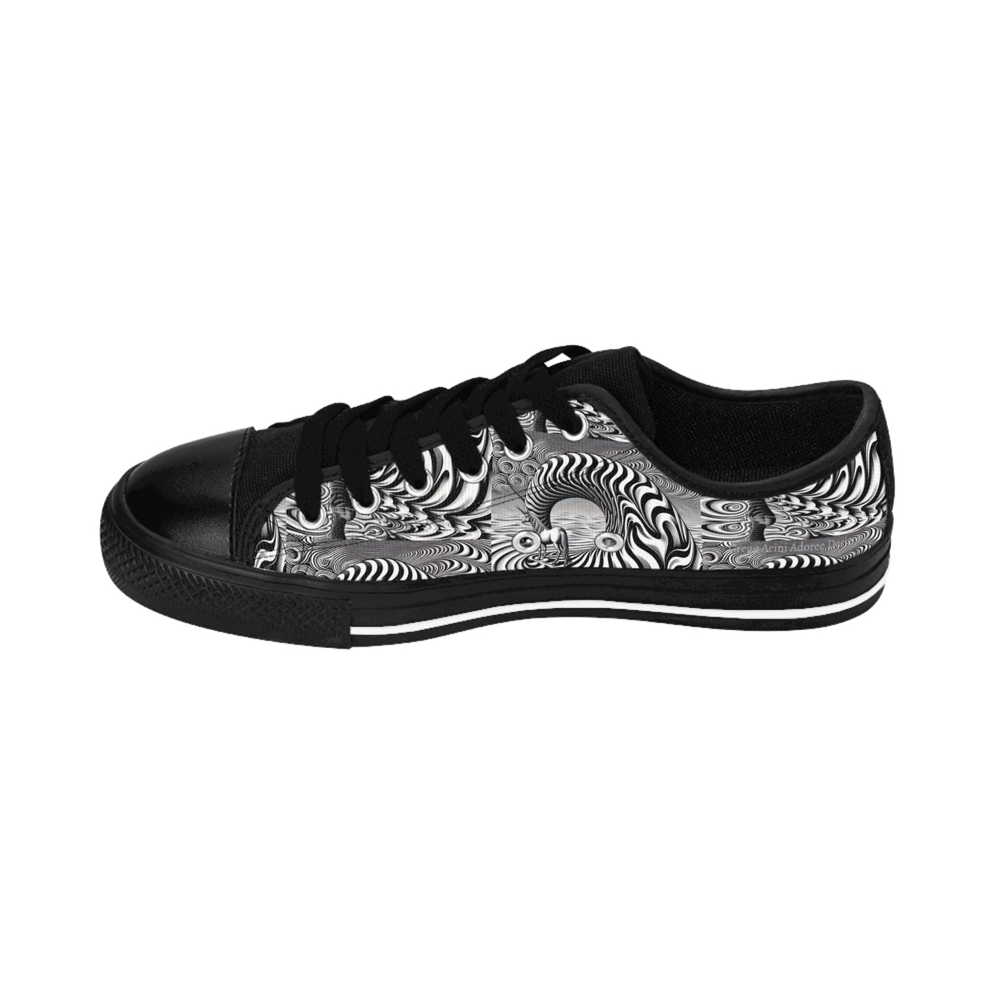 Stylish Men's Sneakers with Psychedelic Wave Design by Gregg Acini Adoree Designs - Gregg Acini Adoree Designs - Shoes