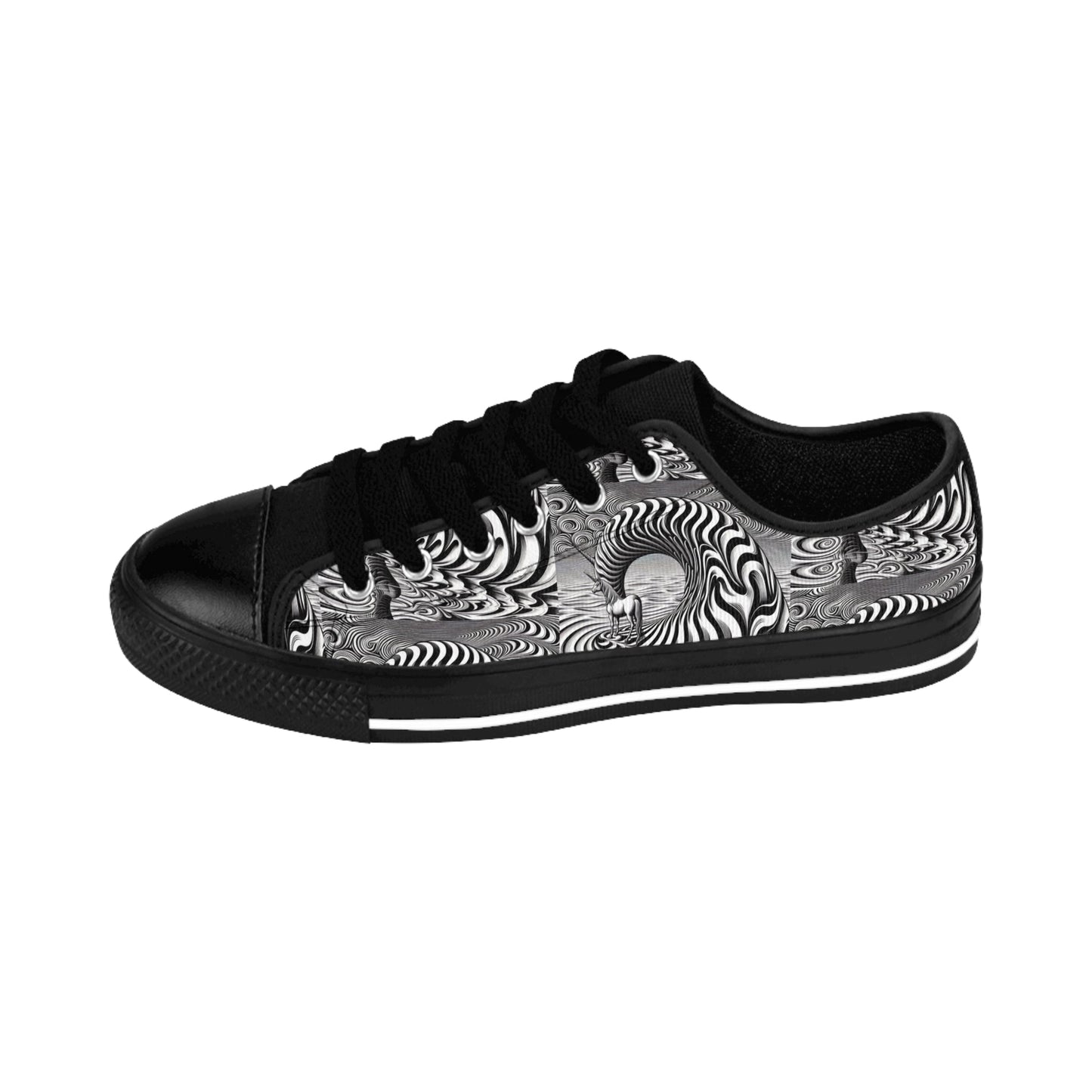 Stylish Men's Sneakers with Psychedelic Wave Design by Gregg Acini Adoree Designs - Gregg Acini Adoree Designs - Shoes