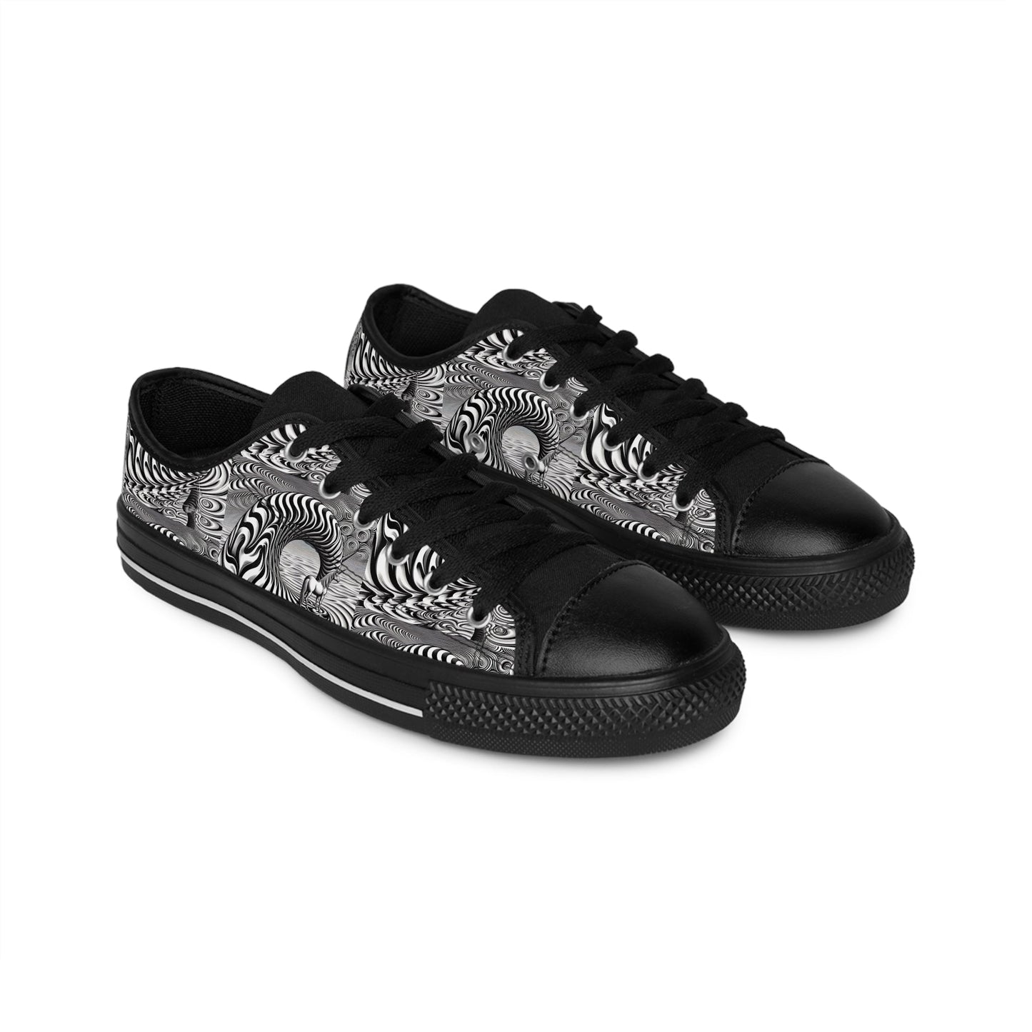 Stylish Men's Sneakers with Psychedelic Wave Design by Gregg Acini Adoree Designs - Gregg Acini Adoree Designs - Shoes
