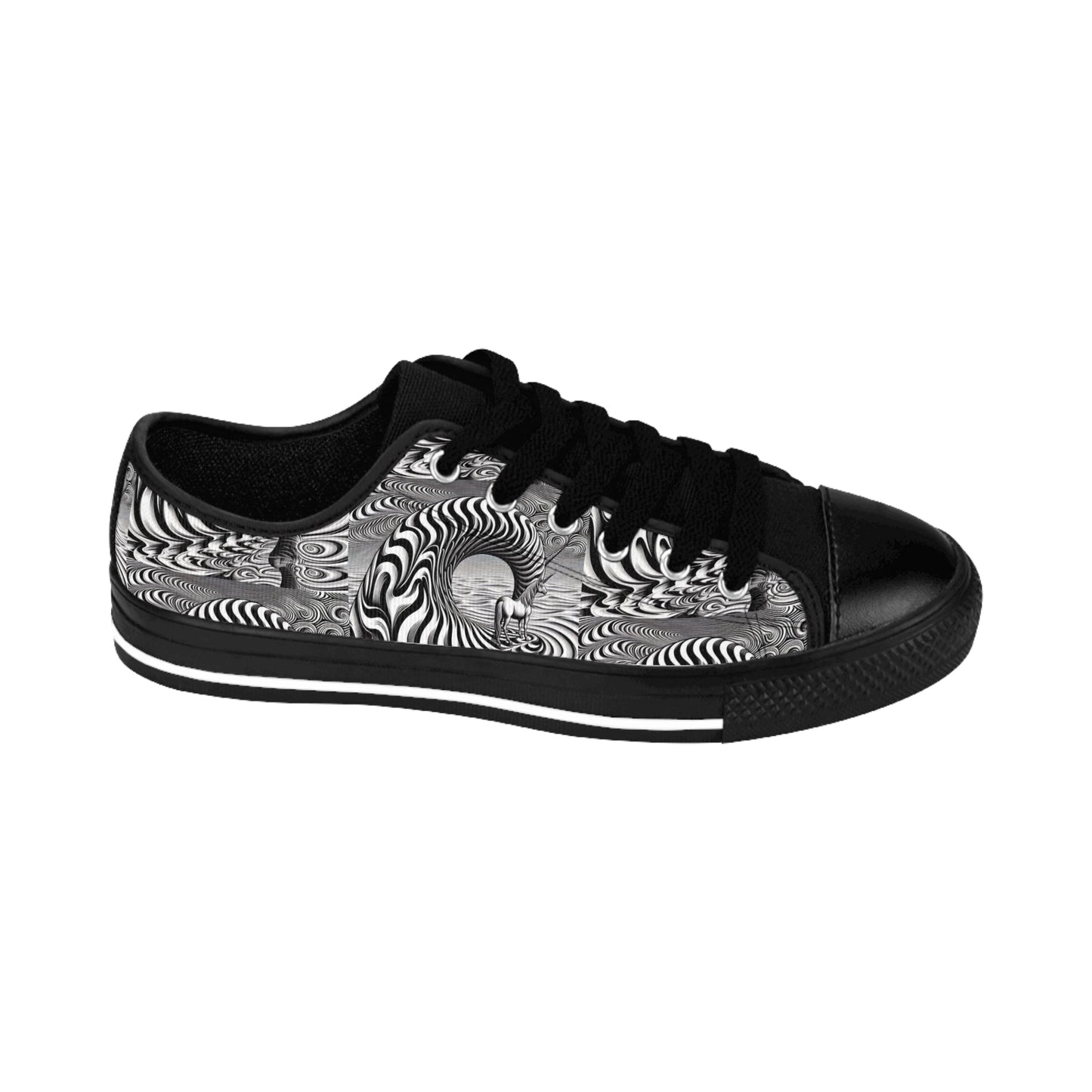 Stylish Men's Sneakers with Psychedelic Wave Design by Gregg Acini Adoree Designs - Gregg Acini Adoree Designs - Shoes