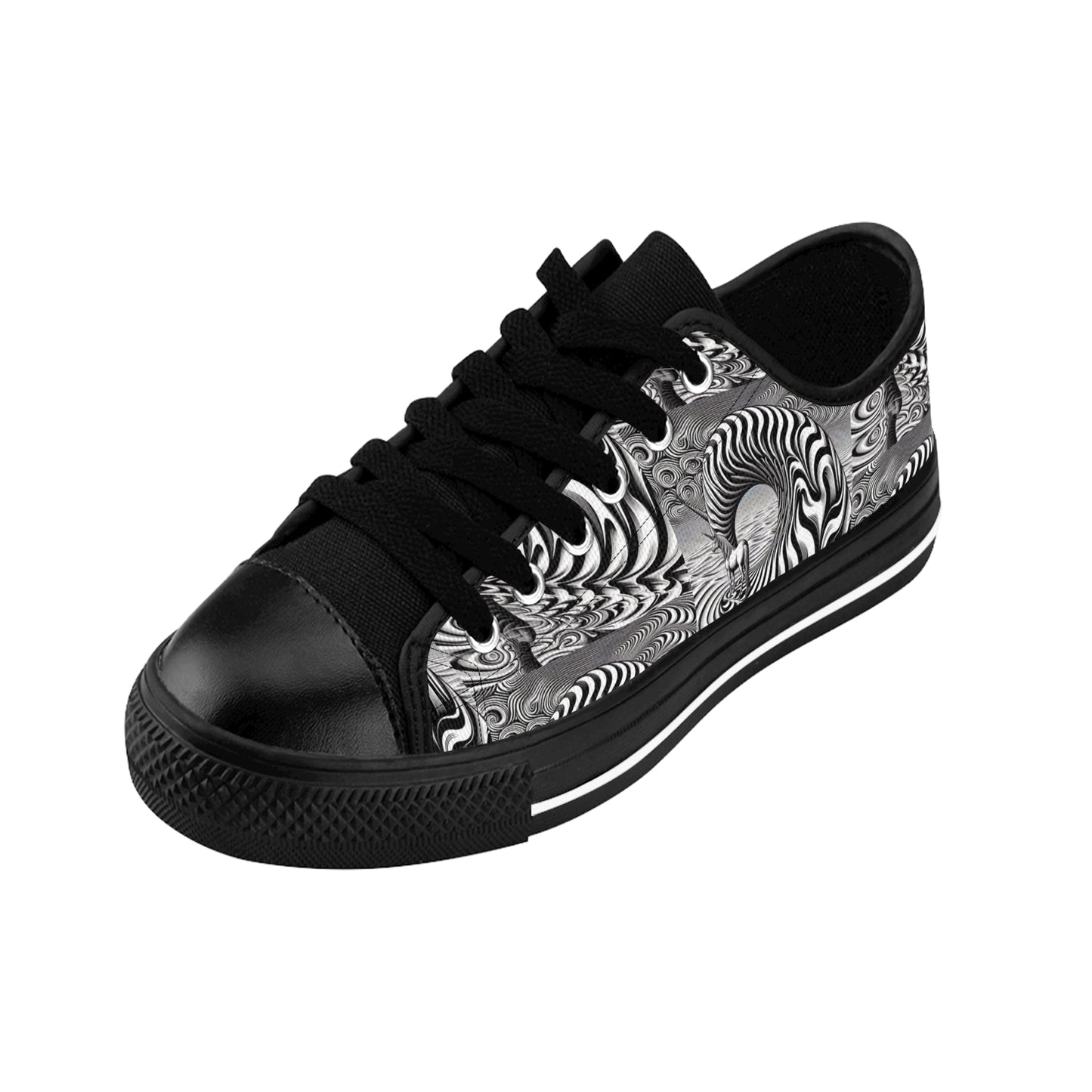 Stylish Men's Sneakers with Psychedelic Wave Design by Gregg Acini Adoree Designs - Gregg Acini Adoree Designs - Shoes