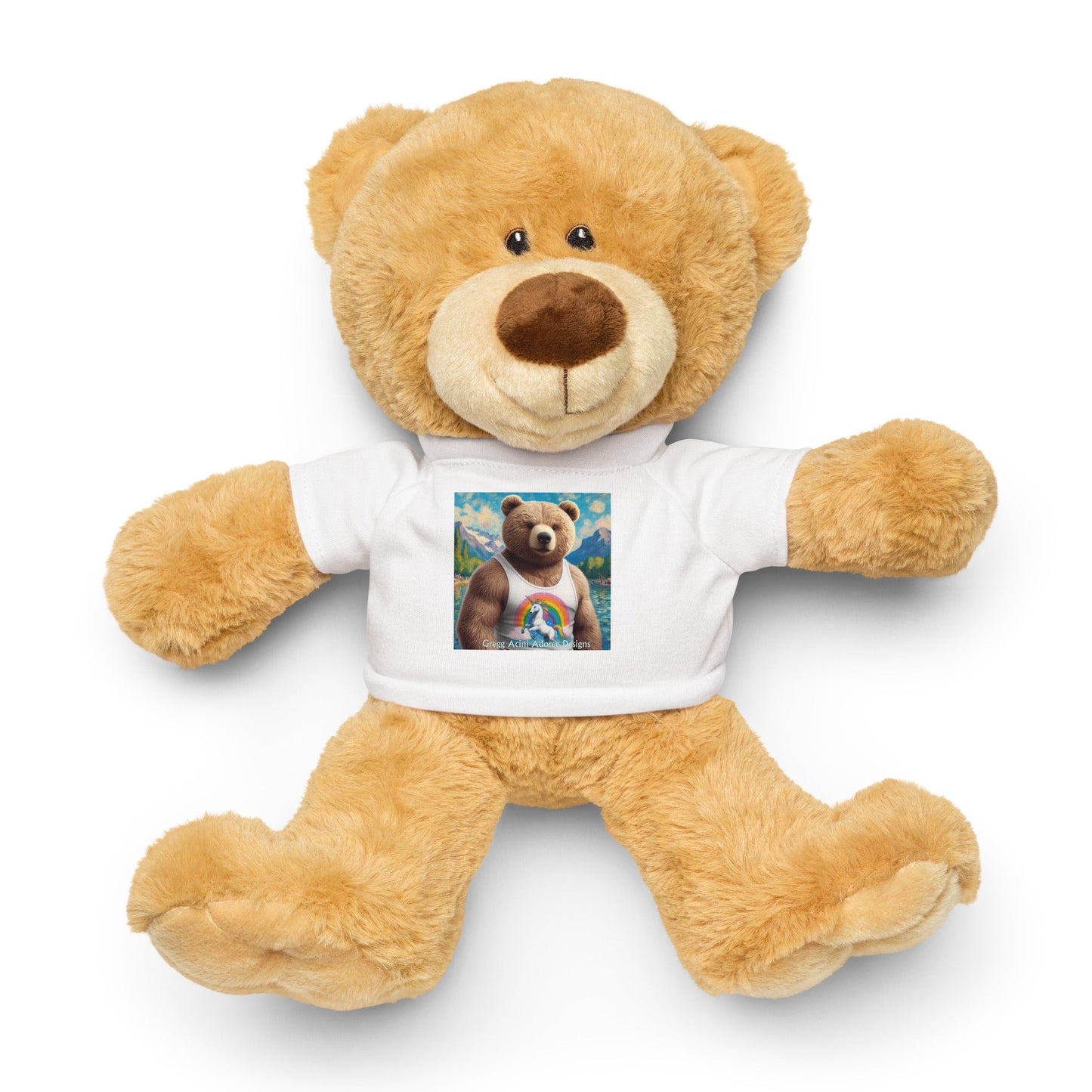 Teddy bear with a Proud Bear1 t-shirt by Gregg Acini Adoree Designs - Gregg Acini Adoree Designs - Toy