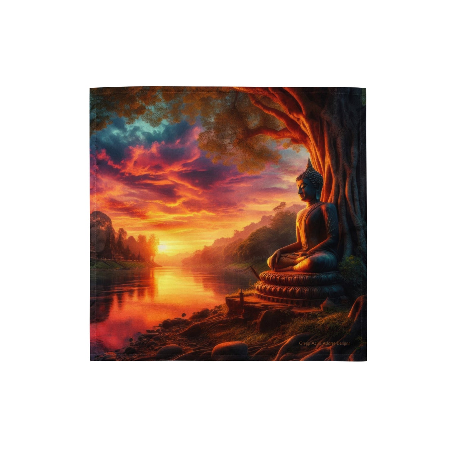 Tranquility All - over print bandana - Gregg Acini Adoree Designs - Bandana